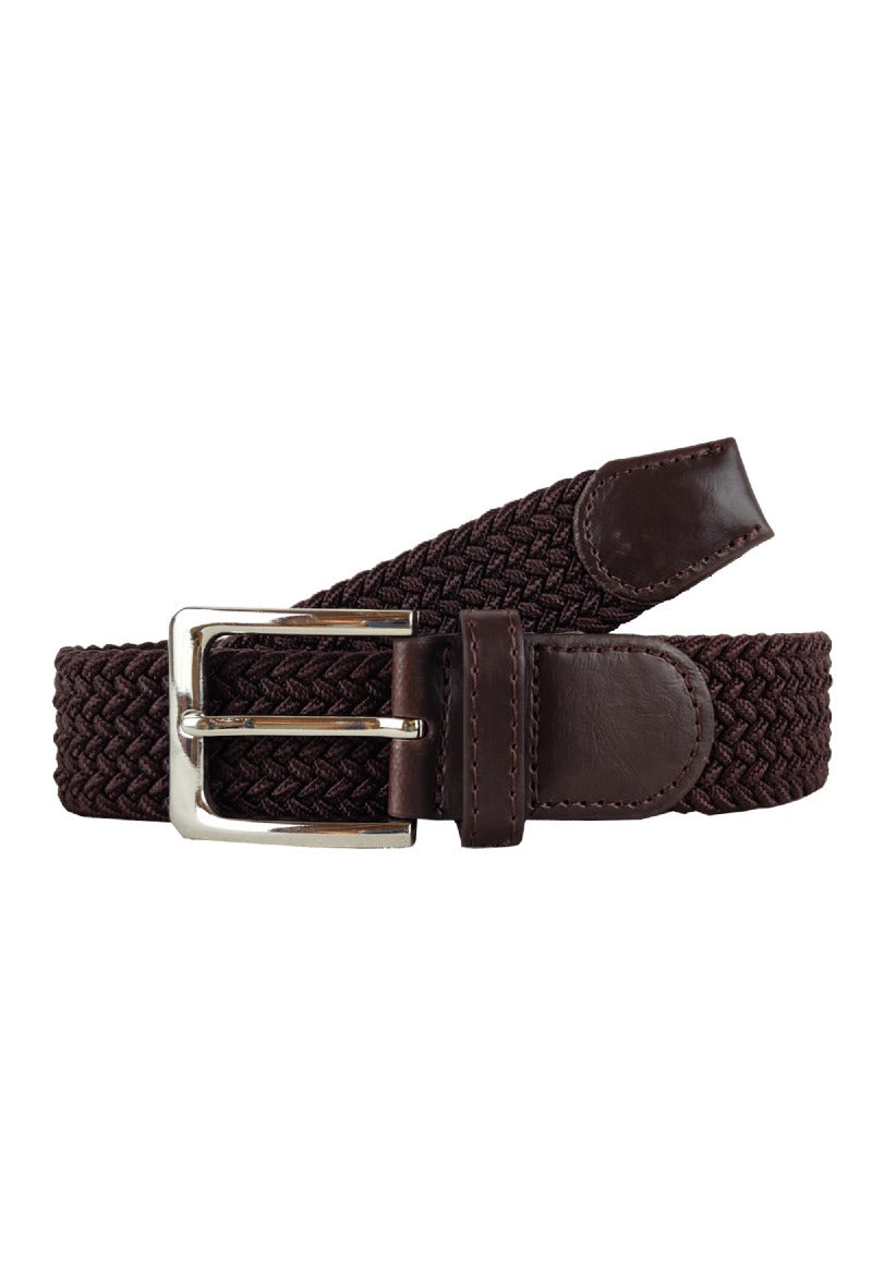 Elastic belt with silver closure