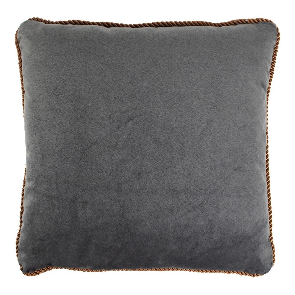 Velour pude med reb 45x45crn