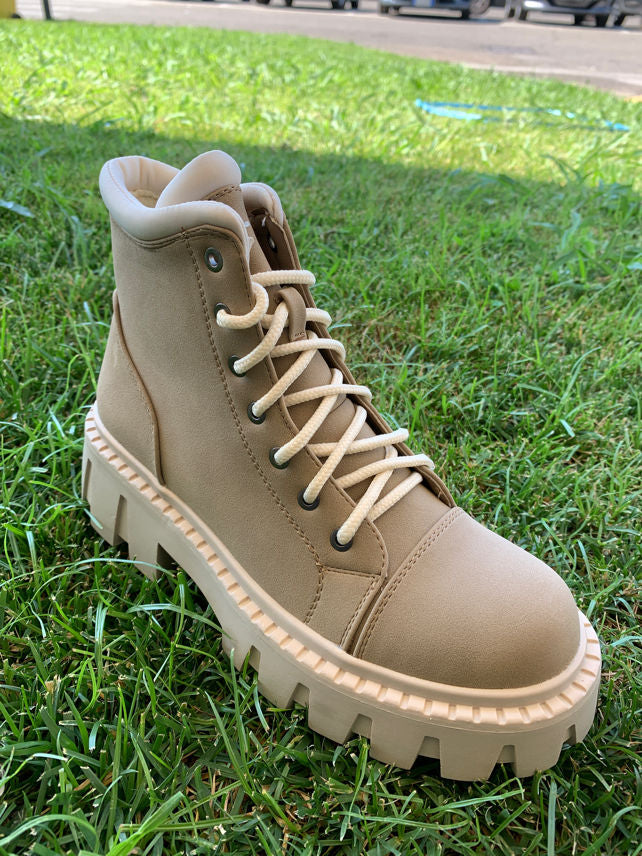 Støvler m. Snøre khaki by Krone 1