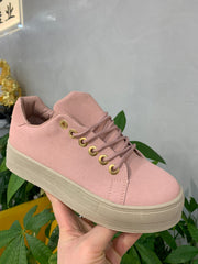 Klassiske sneakers m. tyk sål