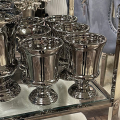 Pokal sølv keramik 11,5x11,5x17 cm