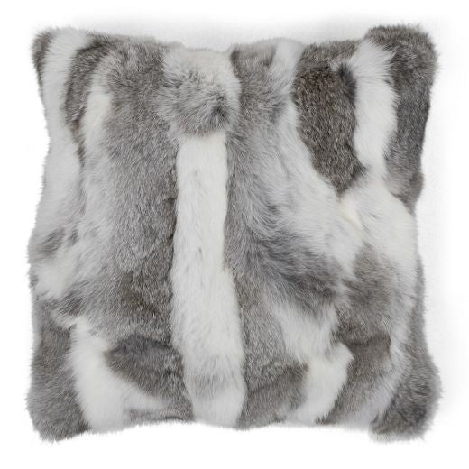 Rabbit fur pillow 40x40cm