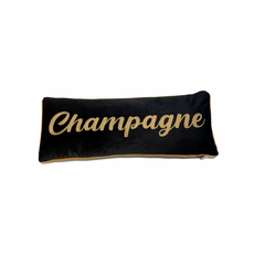 Cushion Champagne Velvet Black 30x8
