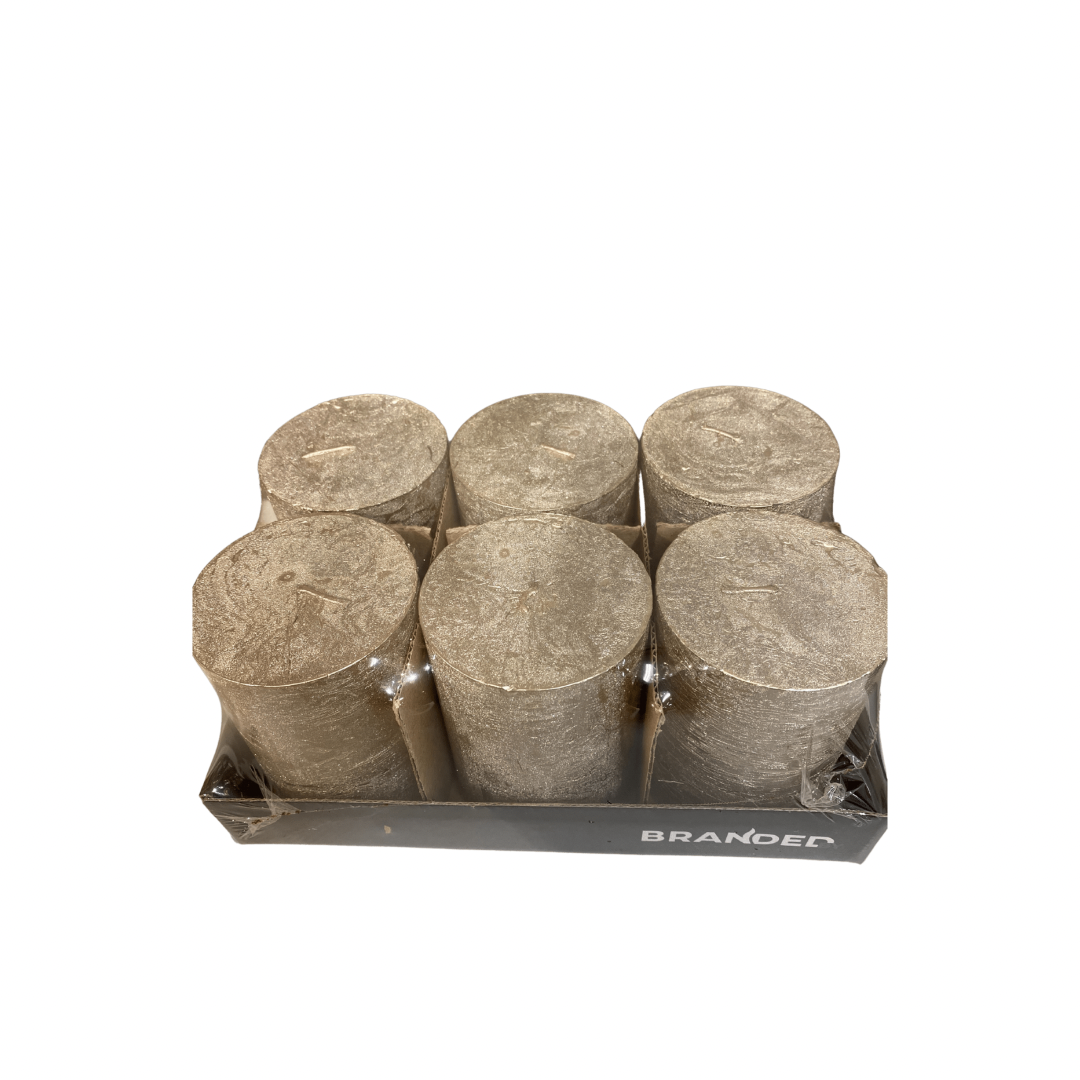 Bloklys Tray – 7x10 cm Brans (sæt med 6 stk.) by T&T