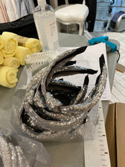 Crown 1 - hair hoop with sequins silver