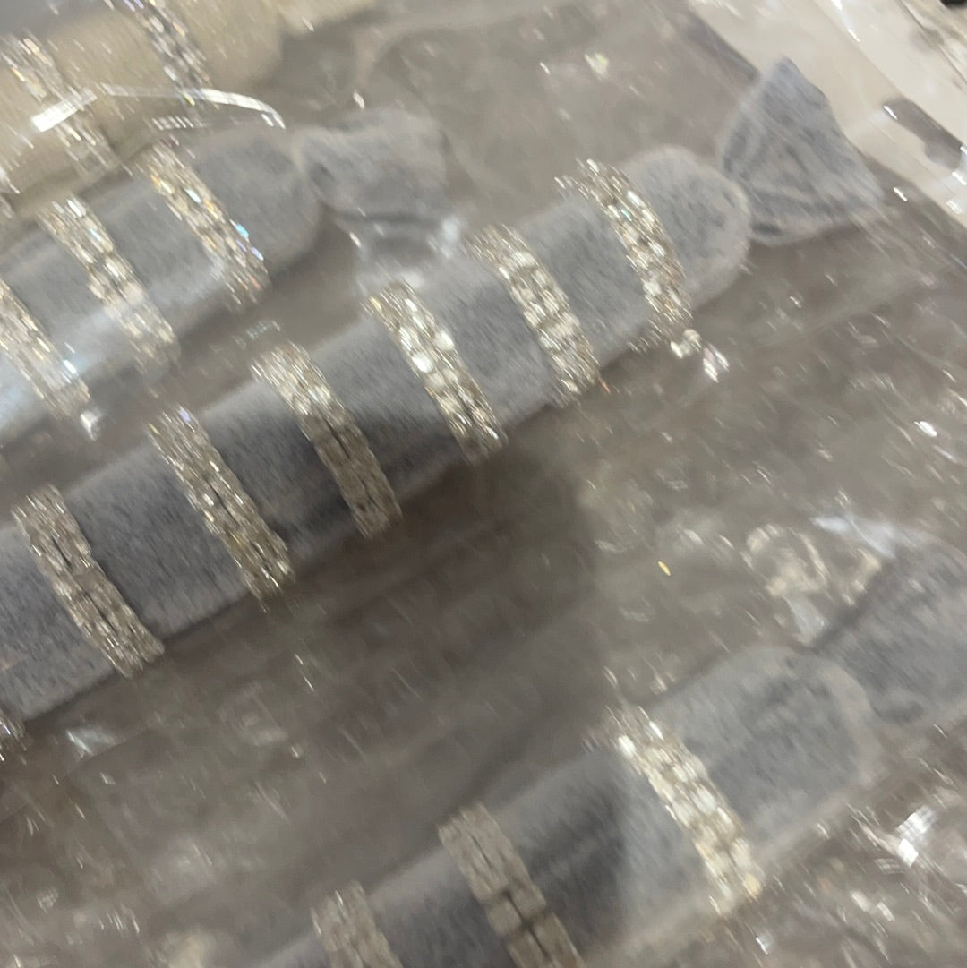 Ring med bling sølv elastik