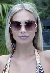 Sunglasses with bling on the side