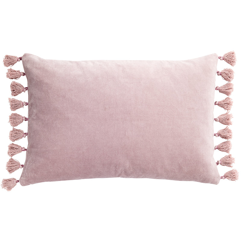 Lilac Velvet Tassel Cushion 40 x 60 cm