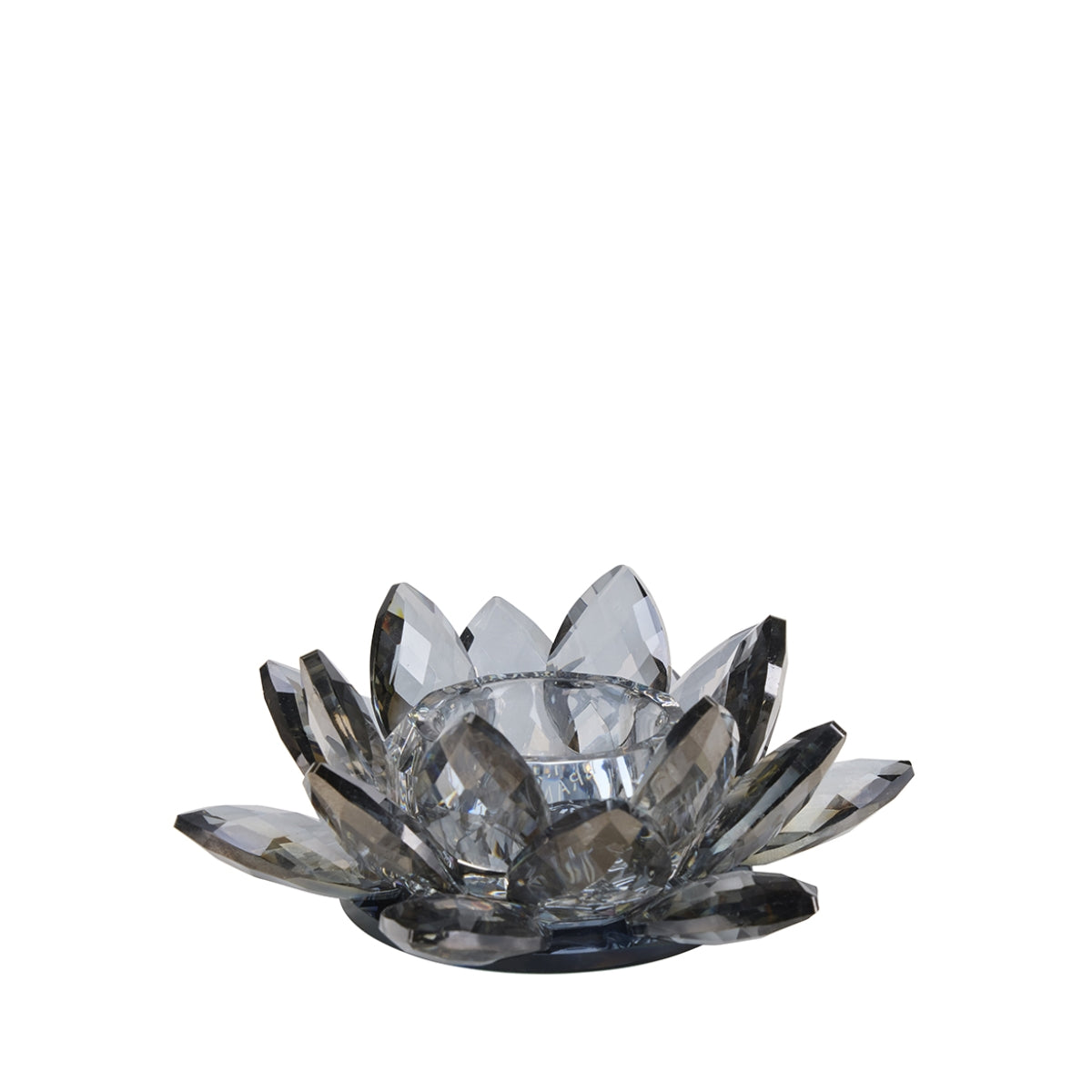 Krystal blomst lysestage 4,5x9 cm
