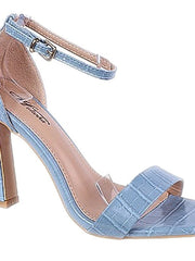 Crown 1 - High sandals with unique heel blue