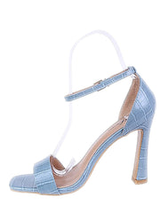 Crown 1 - High sandals with unique heel blue