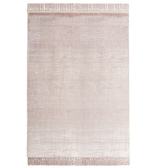 Pink Fringe Rug 2 – Elegant rosa tæppe med frynser