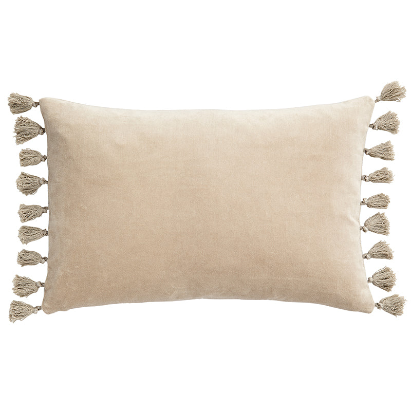 SAND VELVET TASSEL CUSHION