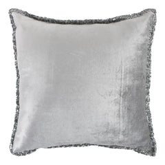 Velour pude med reb 45x45cm