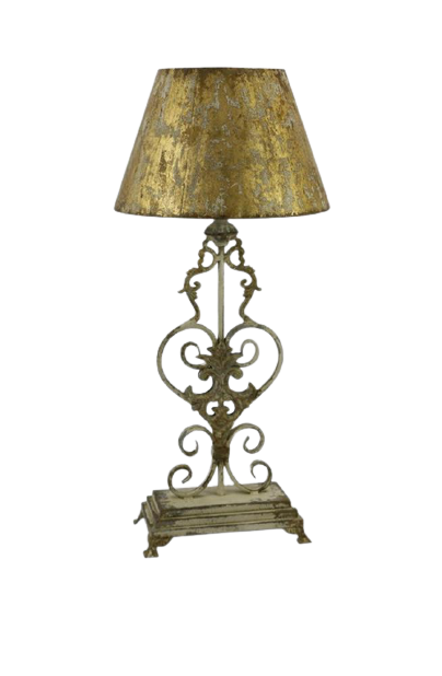 Table lamp with golden light