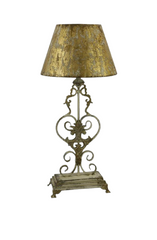 Table lamp with golden light
