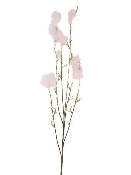 Blomst fjer lyserød 105cm