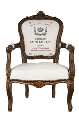 Antique chair with writing H95cm