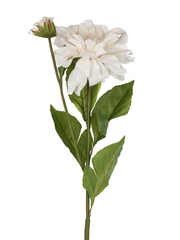 Blomst dahlia hvid 85cm