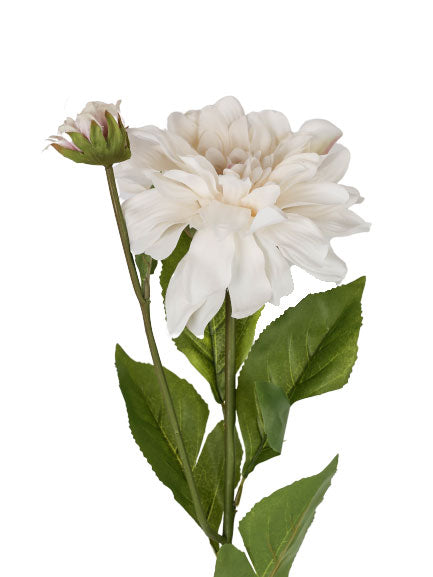 Blomst dahlia hvid 85cm