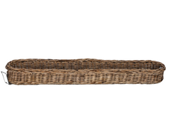 Braided oblong bread basket large